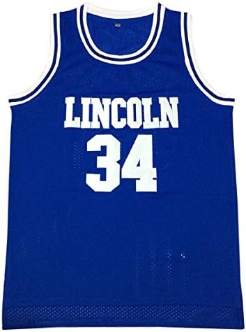 MOONVOSAY Men's Basketball Jerseys #34 Boys Basketball Jerseys, Blue-L