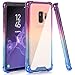BAISRKE Galaxy S9 Case, Shock Absorption Flexible TPU Soft Edge Bumper Anti-Scratch Rigid Slim Protective Cases Hard Plastic Back Cover for Samsung Galaxy S9 - Blue Purple Gradient