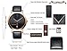 KASHIDUN Men’s Watches Casual Analog Quartz Waterproof Date Rose Gold Case Black Dial SQ1-JH