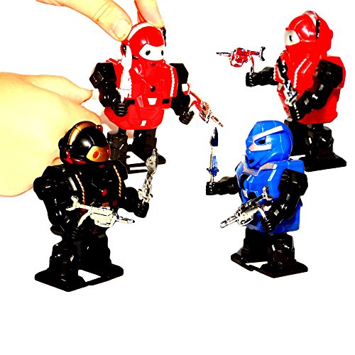 Toy Cubby Assorted Wind-up Action Robots - 12 Pieces
