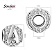 SOUFEEL New Letter A Charms Swarovski 925 Sterling Silver Charms for Bracelets Necklaces Letters Series