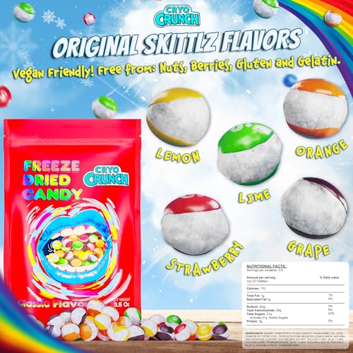 FREEZE DRIED ORIGINAL 5OZ – FREEZE DRIED CANDY BY CRYO CRUNCH – FREEZE DRIED USA MADE FREEZE DRIED CANDY – FREEZE DRYED CANDY