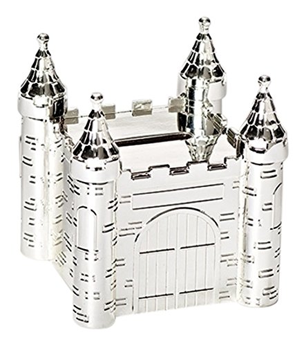 Roman Giftware Inc., Caroline Collection, New Baby, 4" H Castle Bank,Religious, Inspirational, Durable (3x3x3)