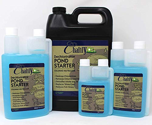 Chalily Pond and Aquarium Water Treatments | Dechlorinator Chlorine Neutralizer | 8 Fluid Ounce