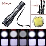 Enjoydeal Cree XM-L T6 LED 1000 Lumens Flashlight Zoomable Zoom Camping Torch Lamp