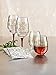 C.R. Gibson 16-Ounce Stemless Holiday Acrylic Wine Glasses, By Lolita, Set of 2, BPA Free, Measures 3.5