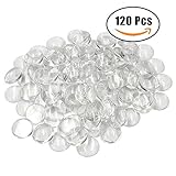 120 pcs Glass Dome Cabochons Clear Round Cabochons Tiles Non-calibrated Round 25mm/1 Inch for Cameo Pendants Photo Craft Jewelry Making by Erlvery DaMain