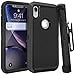 iPhone XR Case,FOGEEK Belt Clip Holster Heavy Duty Kickstand Protective Cover [Dust-Proof] [Shockproof] Compatible for Apple iPhone XR [6.1 inch] (Black)