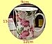 OLSAinny ufengkeCreative Cute European England Royal Luxury Bone China Tea Cup Ceramic Coffee Cup Mugs-Red and Green Camellia Flower