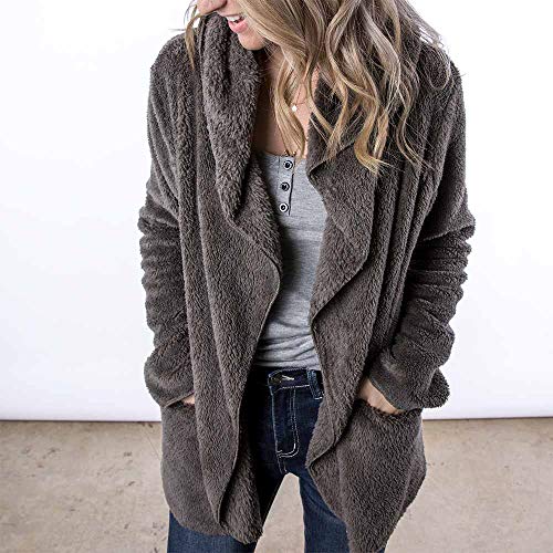 Womens Hooded Coats Duseedik Long Sleeve Winter Warm Hoodie Outwear Casual Pea Coats Plus Size Down Jackets Gray - Thumbnail 3