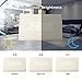 OCT17 Wooden Wood Clock, New Version LED Alarm Digital Desk Clock Adjustable Brightness, Alarm Time, Displays Time Date Temperature - White
