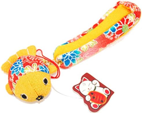 Golden Fish : Chirimen Lucky Koi Carp Goldfish Charm – 6” (150mm)
