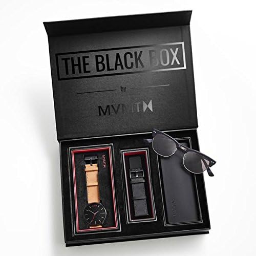 MVMT Box Black Tan Leather