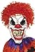 Smiffys mens Scary Clown Mask , White & Red, One Size