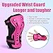 2PM SPORTS Girl's Pink Protective Gear Set - Knee Pads Elbow Pads and Wrist Guards for Kids Rollerblades Skateboarding, Inline Roller Skating, Cycling, Balance Bikes, and Scooters