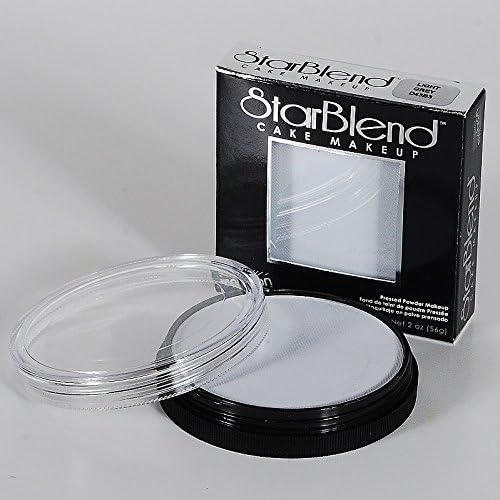 Mehron StarBlend Cake Makeup LIGHT GREY - 2 oz. Wet / Dry