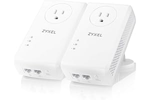 Zyxel Pass-Thru Ethernet Adapter AV2000 Powerline 2-Port Gigabit 2-Pack PLA5456KIT