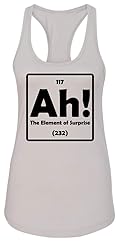 Ladies Tank Top Ah! The Element of Surprise Silver S