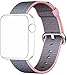 SELLERS360 Nylon Watch Woven Band Replacement Strap for Apple watch band Series 1 Series 2 iwatch (Pink/Midnight Blue 42mm)