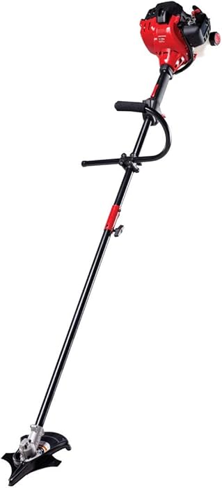 CRAFTSMAN WS235 2-Cycle 17-Inch Straight Shaft Gas Powered Brush Cutter and String Trimmer Handheld Weed Wacker with Attachment Capabilities for Lawn Care, Liberty Red