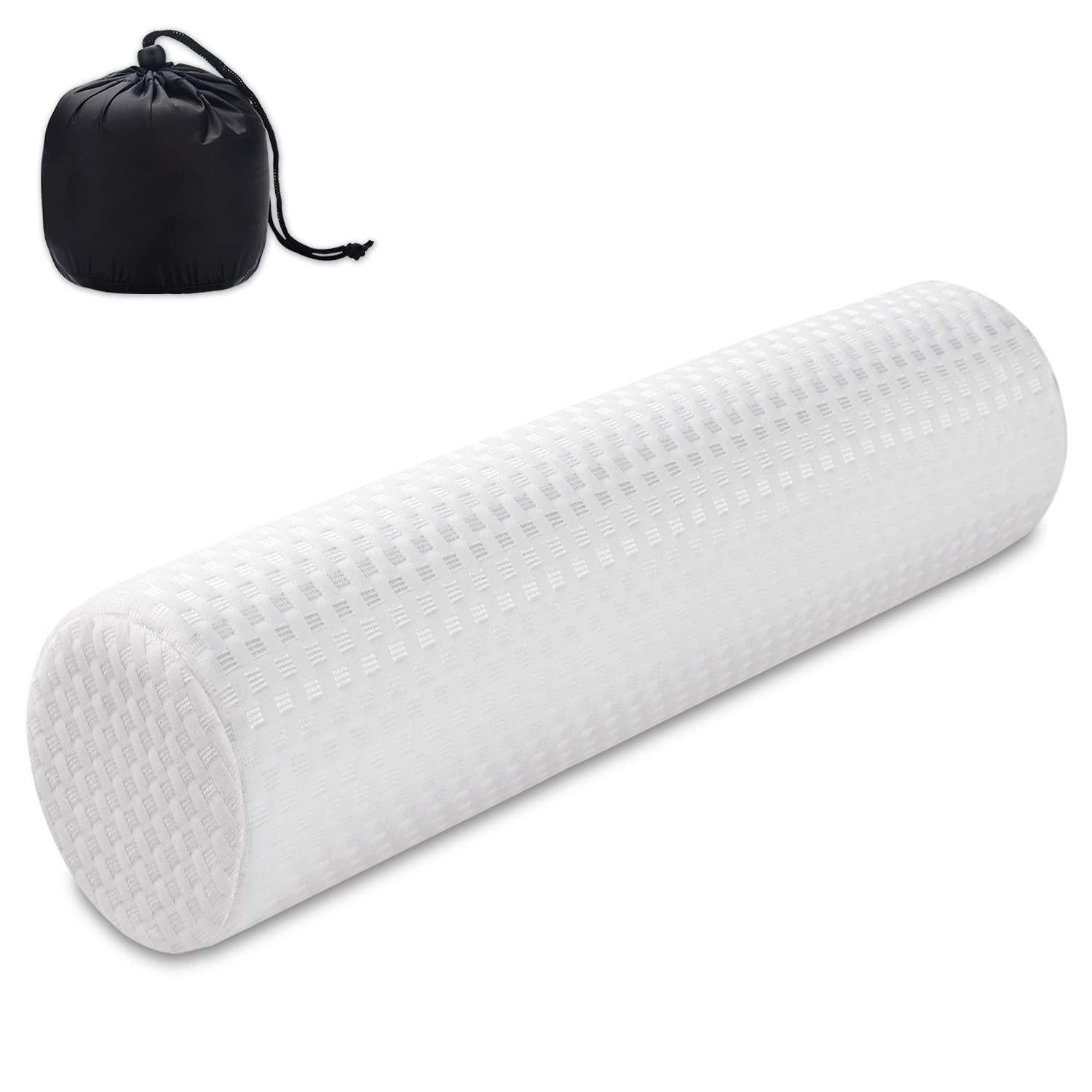 Findigit Cervical Neck Roll Memory Foam Pillow Cylinder Round Bolster Pillow for Neck Pain Relief Sleeping , Round Necks Support Pillow for Head, Back, Legs, and Yoga 18.5"*5"
