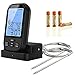 EAAGD Wireless Digital Meat Thermometer - Remote BBQ Kitchen Cooking Thermometer for Oven Grill Smoker with Timer-Included 2 Food Probe