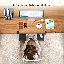 BONTEC Keyboard Tray Under Desk, Pull Out Keyboard
