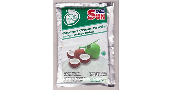 Amazon Com Sun Kara Santan Kelapa Bubuk Coconut Cream Powder 20 Gram 0 7 Oz Pack Of 10 Grocery Gourmet Food