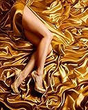 Elegant Gold - Black Paper Lined Notebook: Sexy Woman's Legs Female Fashion | Black Page White Lines by New Nomads Press