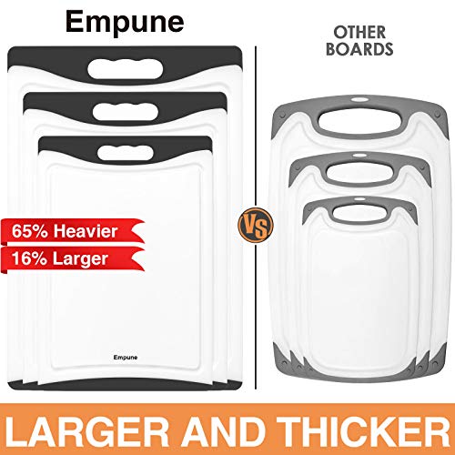 Extra Large Cutting Boards, Plastic Cutting Boards for Kitchen (Set of