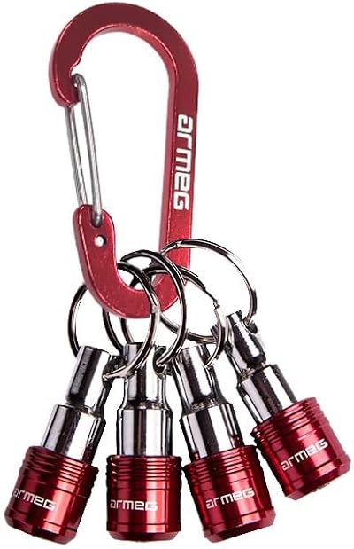 Armeg 4pc 1/4 Inch Quick-Change Belt Loop Bit Holders