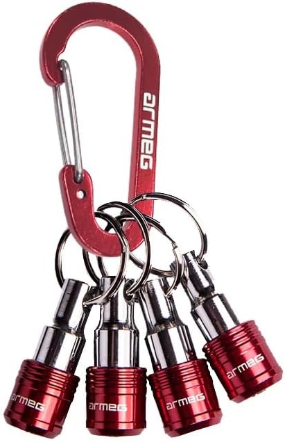 Armeg 4pc 1/4 Inch Quick-Change Belt Loop Bit Holders
