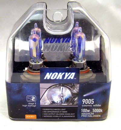 Nokya 9005 Cosmic White Stage 2 5000K Halogen Headlight / Fog Light Bulb