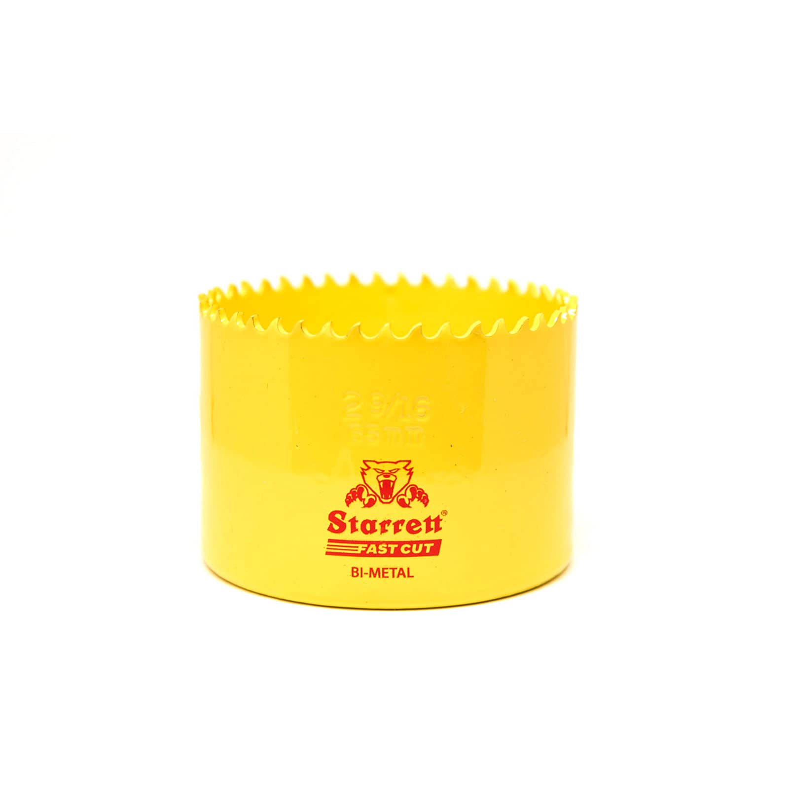 Starrett HSS Bi-Metal Hole Saw - FCH0296 Fast Cut Extra Cobalt Hole Saw - For Stainless Mild Sheet Wood Plastic Various Materials - 65mm