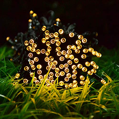 Solar String Lights Outdoor,Cshare 200 LED 8 Modes 72 FT Powered Fairy Lights Waterproof for Festival Garden Yard Pathway Christmas Tree Home Wedding Party Decorations (Warm White)
