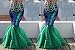 Rachel Charm Women's Mermaid Costume Lingerie Halloween Cosplay Fancy Sequins Long Tail Dress with Asymmetric Mesh Panel (L, Green)