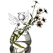 Kangkang Glass Angel Flower Vase, Clear, 1.96in, Suitable for Decoration, Can Be Hung or Placed Indoor