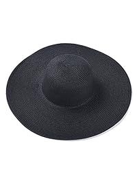 Sombrero de paja con lazo grande para dama, plegable, matriculable, sombrero de playa UPF 50 +