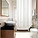 ANSIO Shower Curtain Liner, Shower Curtain, Shower Liner, Shower Curtain Liner Mildew Resistant Anti-Bacterial- 71 x 71 inches (180 x 180 cm) Solid White, Showr Curtain Liner