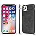 SALAWAT for iPhone 11 Pro Max Case, Slim PU Leather Vintage Shockproof Phone Case Cover Lightweight Soft TPU Bumper Hard PC Hybrid Protective Case for iPhone 11 Pro Max 6.5 Inch 2019 (Black)
