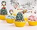 Yunko 100 Pcs Merry Christmas Decorative Cake Toppers Cupcake Decorating Tools