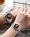 OLEVS His and Hers Watches Couple Matching Set, Business Casual Analog Quartz Luminous Wrist Watches for Women and Men, Classic Calendar Date Window Waterproof Titanium Steel Watches