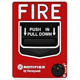 Notifier NBG-12LO Dual Action Pull Station for Outdoor Use, Red