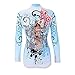 DuShow Cycling Jersey Women Long Sleeve,Bicycle Biking Bike Shirts for Women with Pockets(M,Blue
