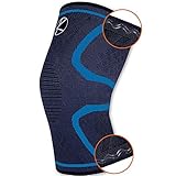 KARM Compression Knee Sleeve (1 pc) - Best Medium Support for Arthritis, Running, Crossfit, WOD, Meniscus Tear, ACL, Pain, Injury. Non-Slip Knee Brace for Women, Men, Kids & Plus Size