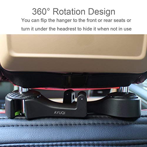 image for AYUQI Car Hooks Headrest Hangers Car Front Back Seat Hooks with Phone 