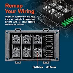 12V Auto Waterproof Fuse Relay Box Block Kit [6