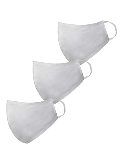 3 -Ply Reusable Anti-Pollution Comfortable Half Face, Ear Loop Cotton Masks - Pack of 3