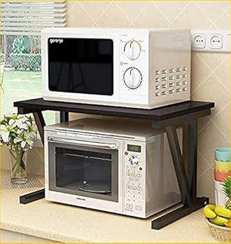 The Best Sellers Metal And Wood Microwave Oven Stand Kitchen