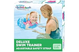 SwimSchool TOT Swim Trainer Vests for Toddlers Ages 2-4 – Boys/Girls – Multiple Colors/Styles – Learn to Swim Pool Floaties
